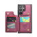 CaseMe C22 PC+TPU Business Style RFID Anti-theft Leather Phone Case for Samsung Galaxy S24 Ultra 5G - Wine Red