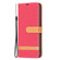 Color Block Denim Texture Leather Phone Case for Samsung Galaxy S24 Ultra 5G - Red