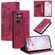 Totem Embossed Magnetic Leather Phone Case for Samsung Galaxy S24 Ultra 5G - Red