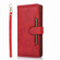 Wristband Card Slot Leather Phone Case for Samsung Galaxy S24 Ultra 5G - Red