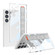 GKK Space Frame Transparent PC + TPU Phone Case with Wrist Strap for Samsung Galaxy S24 Ultra 5G - White