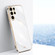 XINLI Straight Edge 6D Electroplate TPU Phone Case for Samsung Galaxy S24 Ultra 5G - White