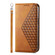 Cubic Grid Calf Texture Magnetic Leather Phone Case for Samsung Galaxy S24 Ultra 5G - Yellow