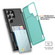 3 in 1 Flip Holder Phone Case for Samsung Galaxy S24 Ultra 5G - Cyan