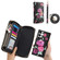 Flower Multi-functional Crossbody Zipper Wallet Leather Phone Case for Samsung Galaxy S24+ 5G - Black