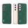 ABEEL Elegant Series PU Leather Black Edge Phone Case for Samsung Galaxy S24+ 5G - Green