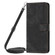 Skin Feel Stripe Pattern Leather Phone Case with Long Lanyard for Samsung Galaxy S24+ 5G - Black