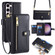 Sheep Texture Cross-body Zipper Wallet Leather Phone Case for Samsung Galaxy S24+ 5G - Black