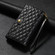 Zipper Multi-Card Wallet Rhombic Leather Phone Case for Samsung Galaxy S24+ 5G - Black