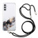 Hollow Marble Pattern TPU Shockproof Phone Case with Rope for Samsung Galaxy S24+ 5G - Black