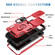 Sliding Camshield TPU + PC Phone Case with Holder for Samsung Galaxy S24+ 5G - Red+Black