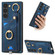 Retro Skin-feel Ring Card Bag Phone Case with Hang Loop for Samsung Galaxy S24+ 5G - Blue