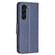 Lambskin Texture Pure Color Flip Leather Phone Case for Samsung Galaxy S24+ 5G - Blue