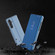 Plated Mirror Horizontal Flip Leather Phone Case with Holder for Samsung Galaxy S24+ 5G - Blue