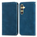 Retro Skin Feel Magnetic Leather Phone Case for Samsung Galaxy S24+ 5G - Blue