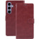 GOOSPERY BLUE MOON Crazy Horse Texture Leather Phone Case for Samsung Galaxy S24+ 5G - Wine Red