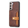 Calfskin Card Slot TPU + PU Phone Case for Samsung Galaxy S24+ 5G - Brown