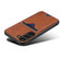 Denior PU Back Cover Card Slot Holder Phone Case for Samsung Galaxy S24+ 5G - Brown