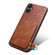 Denior Imitation Crocodile Leather Back Phone Case with Holder for Samsung Galaxy S24+ 5G - Brown
