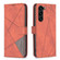 Magnetic Buckle Rhombus Texture Leather Phone Case for Samsung Galaxy S24+ 5G - Brown