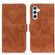 KHAZNEH Retro Texture Horizontal Flip Leather Phone Case for Samsung Galaxy S24+ 5G - Brown