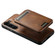 Suteni H15 MagSafe Oil Eax Leather Detachable Wallet Back Phone Case for Samsung Galaxy S24+ 5G - Brown