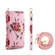 Flower Multi-functional Crossbody Zipper Wallet Leather Phone Case for Samsung Galaxy S24+ 5G - Pink