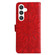 Embossed Sunflower Leather Phone Case for Samsung Galaxy S24+ 5G - Red