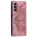 Totem Embossed Magnetic Leather Phone Case for Samsung Galaxy S24+ 5G - Rose Gold