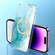 Dual-side IMD Marble Magsafe Phone Case for iPhone 15 - Sky Blue