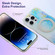 Dual-side IMD Marble Magsafe Phone Case for iPhone 15 - Sky Blue