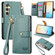 Love Zipper Lanyard Leather Phone Case for Samsung Galaxy S24+ 5G - Green
