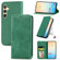 Retro Skin Feel Magnetic Leather Phone Case for Samsung Galaxy S24+ 5G - Green