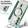Shield Magsafe RFID Anti-theft Rhombus Leather Phone Case for Samsung Galaxy S24+ 5G - Green