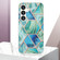 Electroplating Splicing Marble TPU Phone Case for Samsung Galaxy S24+ 5G - Green