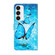 3D Painting Pattern Flip Leather Phone Case for Samsung Galaxy S24+ 5G - Three Butterflies