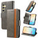 CaseNeo Splicing Dual Magnetic Buckle Leather Phone Case for Samsung Galaxy S24+ 5G - Gray