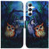 Coloured Drawing Flip Leather Phone Case for Samsung Galaxy S24+ 5G - Oil Painting Owl