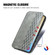 Cubic Grid Pressed Magnetic Leather Phone Case for Samsung Galaxy S24+ 5G - Grey