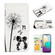 Oil Embossed 3D Drawing Leather Phone Case for Samsung Galaxy S24+ 5G - Couple Dandelion