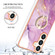 Electroplating Marble IMD TPU Phone Case with Ring Holder for Samsung Galaxy S24+ 5G - Purple 001