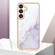 Electroplating Marble Dual-side IMD Phone Case for Samsung Galaxy S24+ 5G - White 006