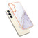 Electroplating Marble Dual-side IMD Phone Case for Samsung Galaxy S24+ 5G - White 006