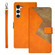 idewei Two-color Splicing Leather Phone Case for Samsung Galaxy S24+ 5G - Orange