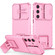 Stereoscopic Holder Sliding Camshield Phone Case for Samsung Galaxy S24+ 5G - Pink