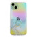 Laser Marble Pattern Clear TPU Shockproof Phone Case for iPhone 15 - Grey