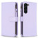 9 Card Slots Zipper Wallet Leather Flip Phone Case for Samsung Galaxy S24+ 5G - Light Purple
