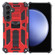 Armor Shockproof TPU + PC Magnetic Phone Case with Holder for Samsung Galaxy S24+ 5G - Red