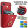 Ring Holder RFID Card Slot Phone Case for Samsung Galaxy S24+ 5G - Red