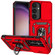 Sliding Camshield Holder Phone Case for Samsung Galaxy S24+ 5G - Red